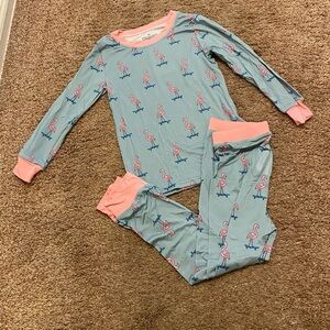 Flamingo Print Bamboo Long sleeve Pajama Set